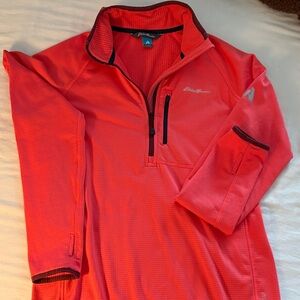 Eddie Bauer Coral Quarter-Zip Performance Pullover